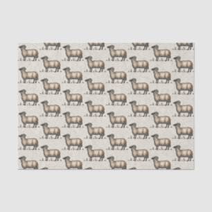 Sheep Lamb Farm Animal Vintage Tissue Paper
