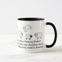 Sheep, Lamb Shearing tounge-twister poem cartoon