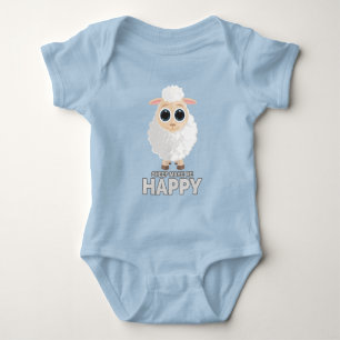 Sheep Make Me Happy Baby Bodysuit
