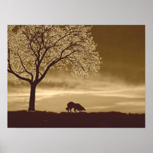 "Sheep on the Horizon 3"~Border Collie Poster