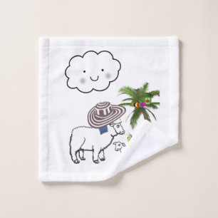 Sheep Palm Trees Bumblebee Bathroom Towel Sets