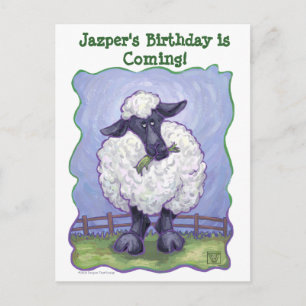 Sheep Party Centre Announcement Postcard