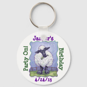 Sheep Party Centre Keychain