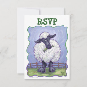 Sheep Party Centre RSVP Card