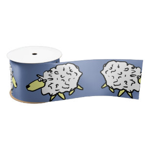 Sheep Pattern design Satin Ribbon