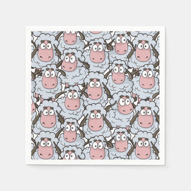 Sheep Pattern Napkin (Front)