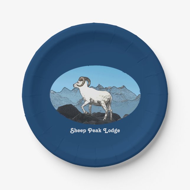 Sheep Peak Lodge Paper Plate (Front)