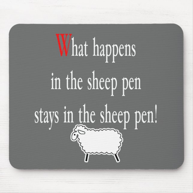Sheep Pen Mouse Pad (Front)