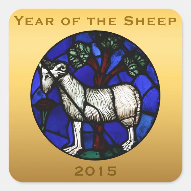 Sheep Ram or Goat Year Aries Custom Year Sticker (Front)