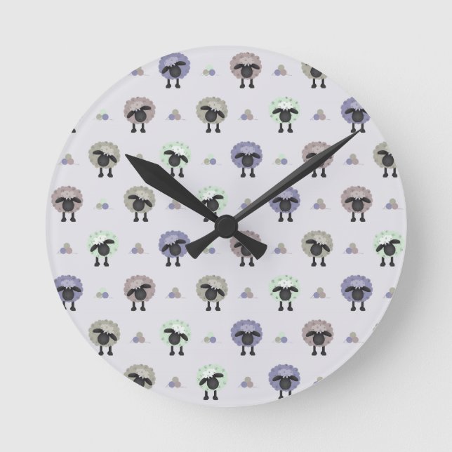 Sheep Round Clock (Front)