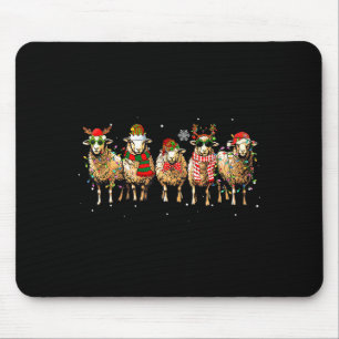 Sheep Santa Xmas Funny Sheep Lover Gift Christmas Mouse Pad