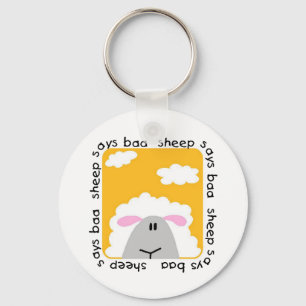 Sheep Says Baa T-shirts and Gifts Keychain