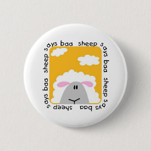 Sheep Says Baa Tshirts and Gifts 2 Inch Round Button