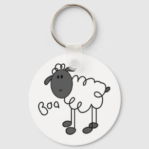 Sheep Says Baa Tshirts and Gifts Keychain