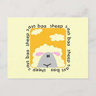 Sheep Says Baa Tshirts and Gifts Postcard