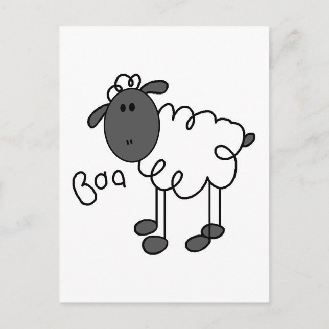 Sheep Says Baa Tshirts and Gifts Postcard (Front)
