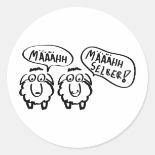sheep schafe määähhh määhhh selber ! classic round sticker