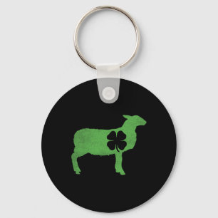 Sheep Shamrock St Patricks Day Irish Saint Paddy's Keychain