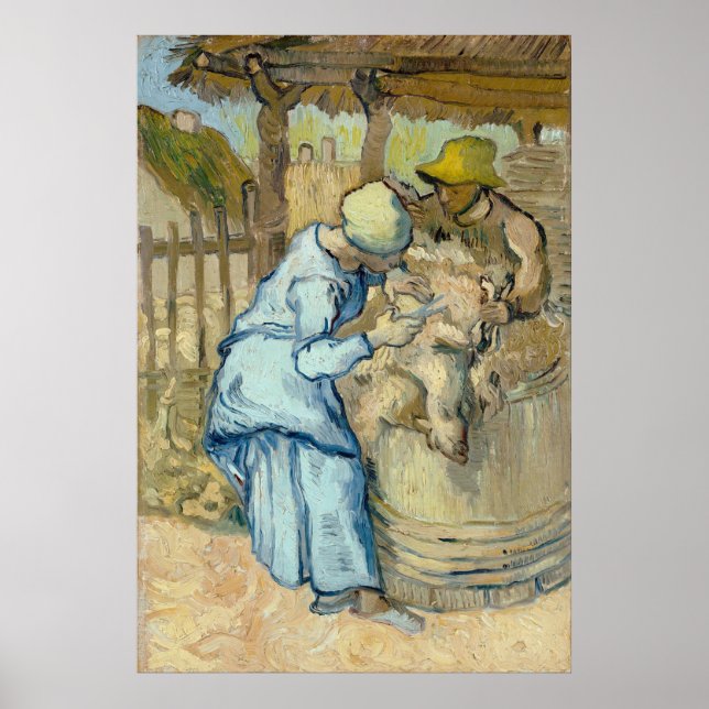 Sheep Shearer after Millet by Vincent Van Gogh Poster (Front)
