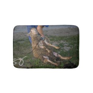 Sheep Shearing Bath Mat