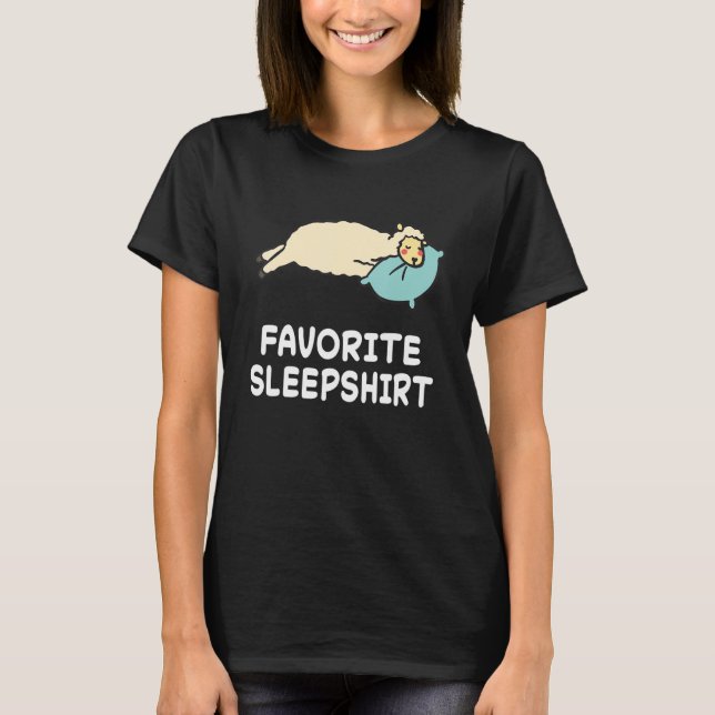 Sheep Sheeps Nap Sleeping Sleep Pajama Pyjamas Nig T-Shirt (Front)