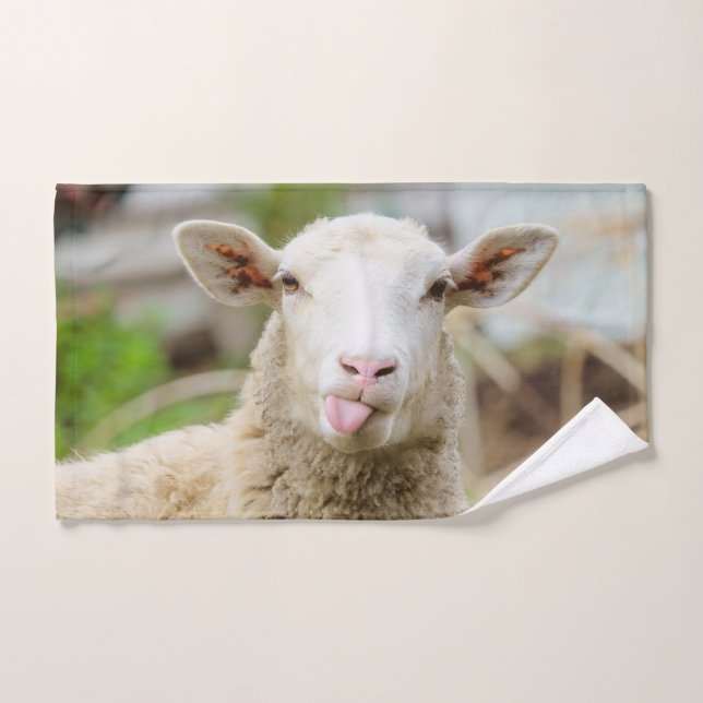 Sheep show tongue hand towel (Hand Towel)