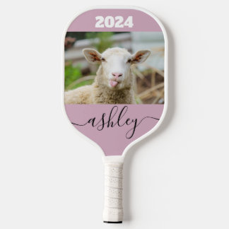 Sheep show tongue pickleball paddle
