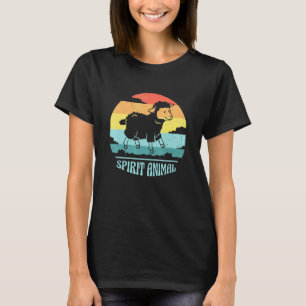 Sheep - Spirit Animal Vintage Retro Sunset Sheep Q T-Shirt