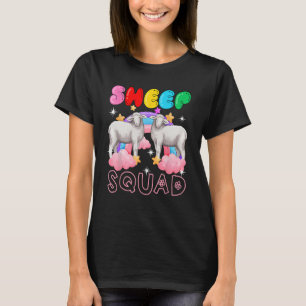 Sheep Squad Cute Couple Sheeps Rainbow Lover Famil T-Shirt