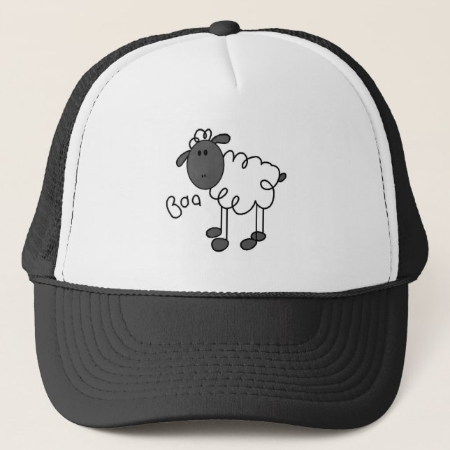 Sheep Stick Figure Hat (Front)