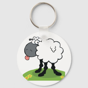 Sheep Sticking Tongue Out Keychain