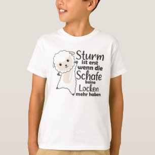 Sheep Storm Northern Germany North Sea Sea Coast T-Shirt