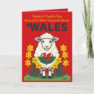 Sheep Support Wales St Davids Day Design Card