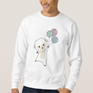 Sheep Sweet Animals Flies Balloons For Children Sweatshirt