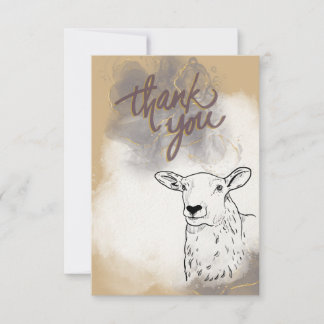 Sheep Thank You Card