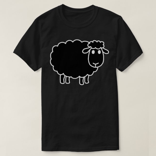 Sheep That Is Black, Funny, Jokes, Sarcastic  T-Shirt (Design Front)