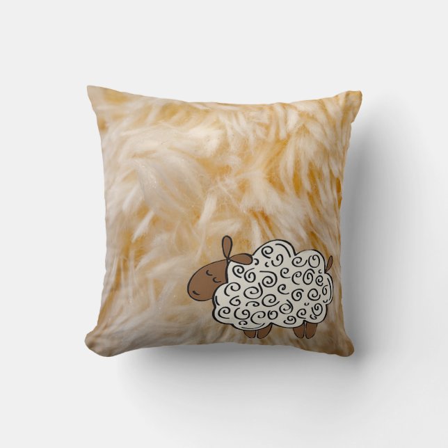 Sheep Throw Pillow (Front)