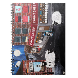 Sheep Town Painting by Alfred Fox Notebook