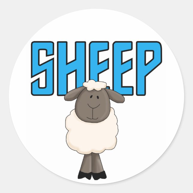 Sheep Tshirts and Gifts Classic Round Sticker (Front)