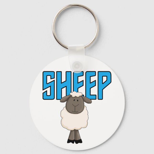 Sheep Tshirts and Gifts Keychain (Front)