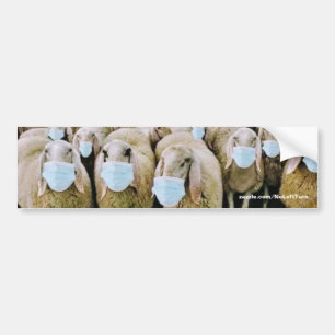 Sheep Wear Masks Bumper Sticker