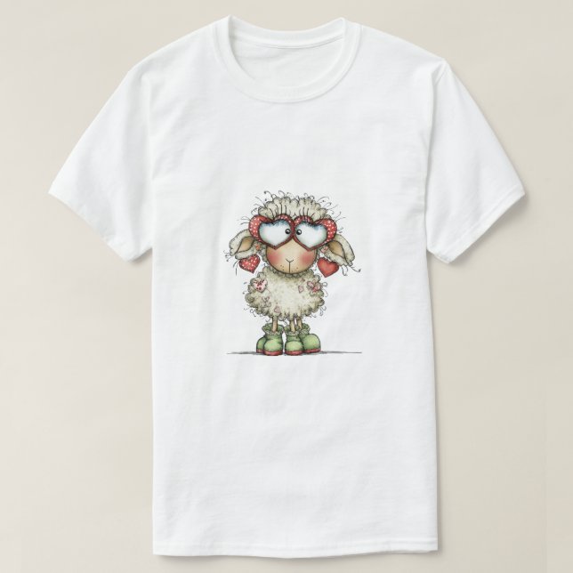 Sheep with Concept Artistic Design T-Shirt (Design Front)