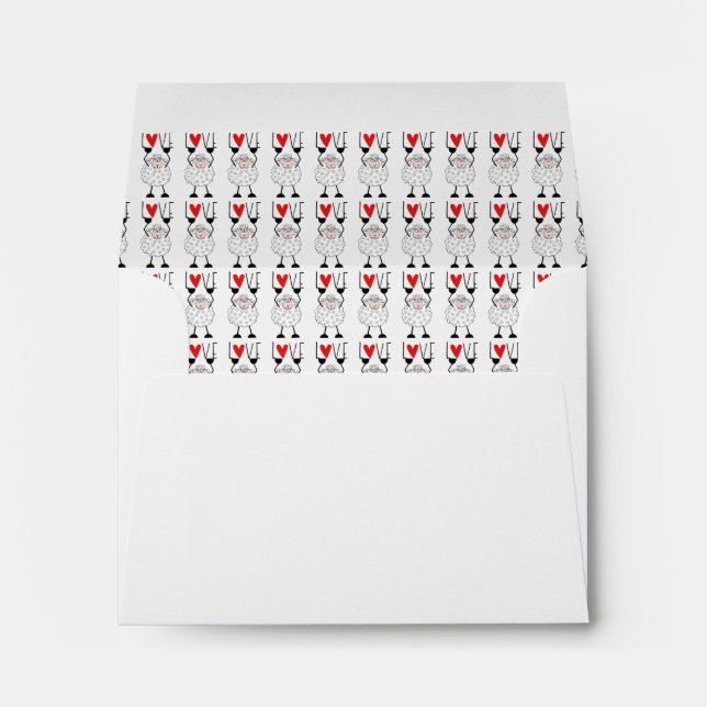 “Sheep with Hearts" Envelopes (Back (Bottom))