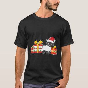 Sheep with Santa Hat Cute Christmas Sheep T-Shirt