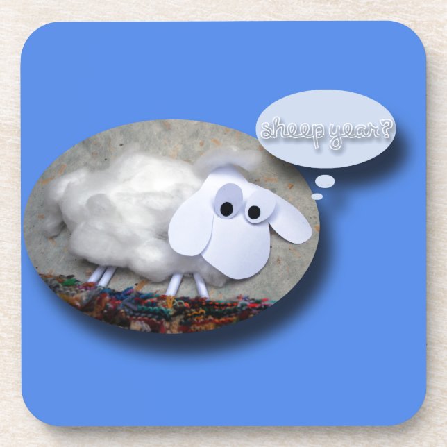 Sheep Year? Chinese New Year 2015 Coaster (Front)