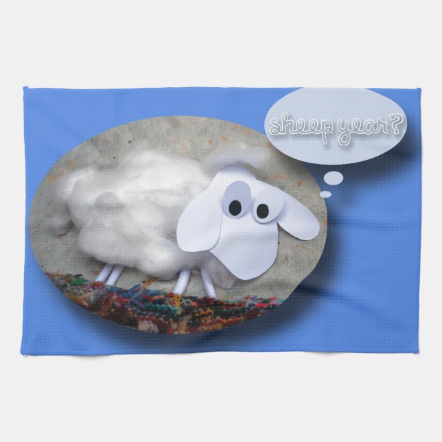 Sheep Year? Chinese New Year 2015 Kitchen Towel (Horizontal)