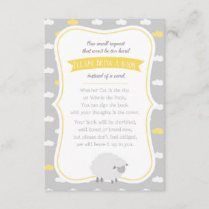 Sheep (Yellow & Grey) Book Request Enclosure Card
