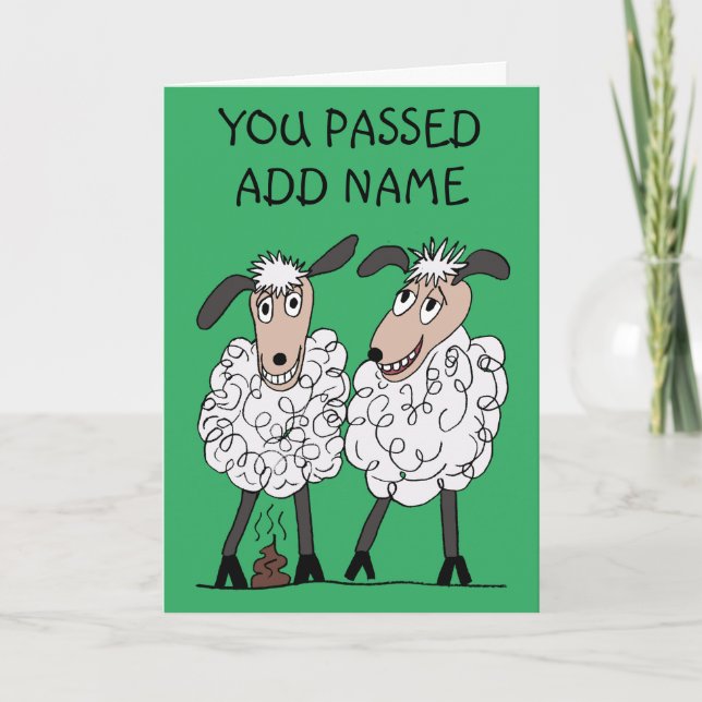 Sheep You Passed Card (Front)