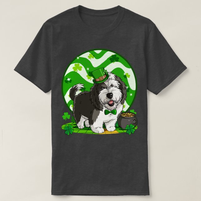 Sheepadle  St Patricks Day Irish Dog T-Shirt (Design Front)