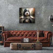 Sheepadoodle Biker Wall Decor